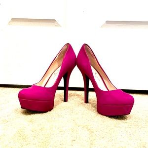 Platform Jessica Simpson Fushia High Heels Size 7.5